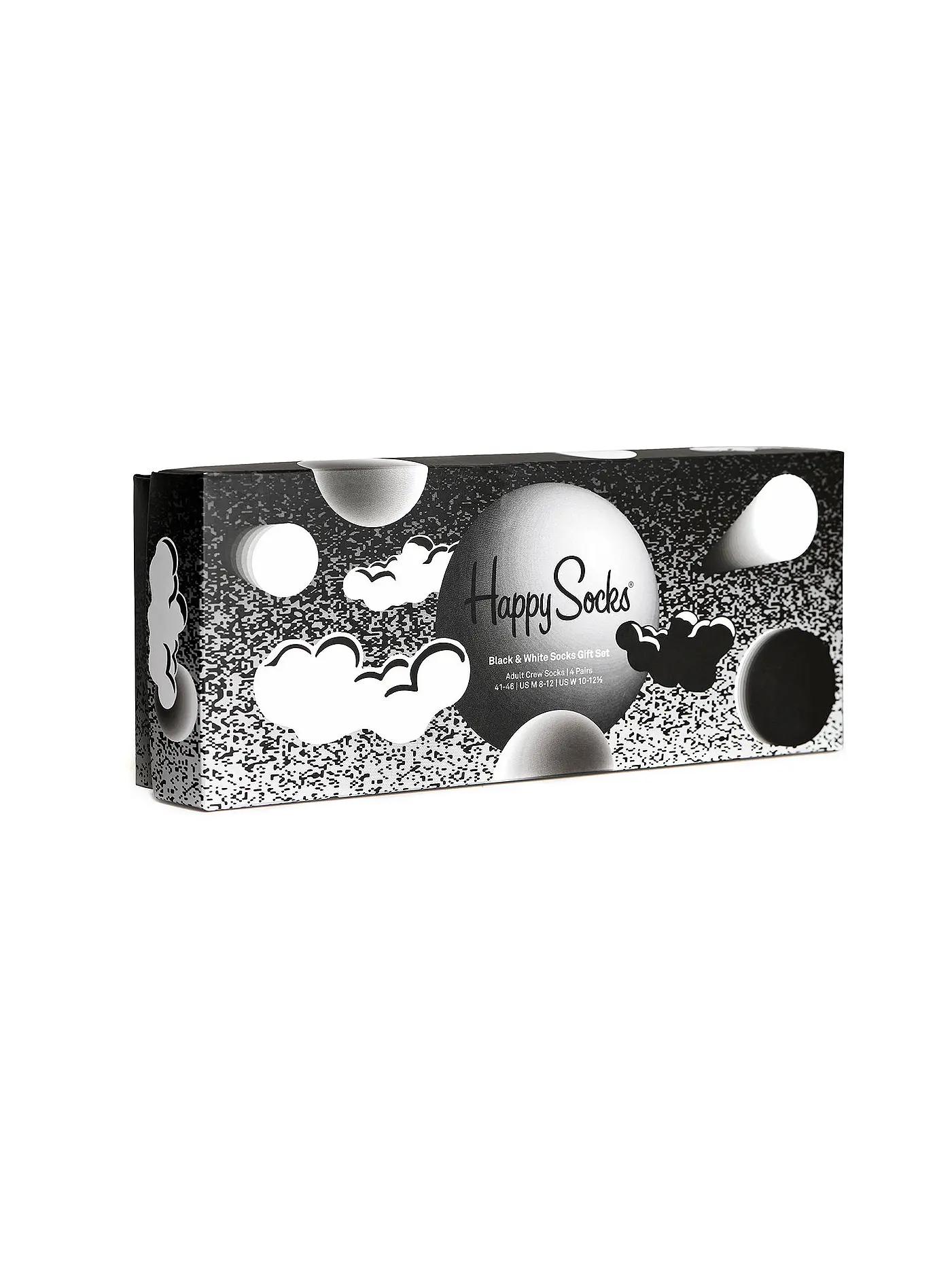 HAPPY SOCKS | Herren Socken Geschenkebox BLACK & WHITE 4er Pkg 36-40 black | 